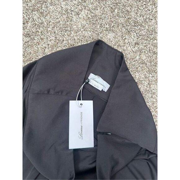 NWT Lovers + Friends Black Wide Leg Flowy Palazzo Pants High Rise Soft Silky M - Picture 4 of 11